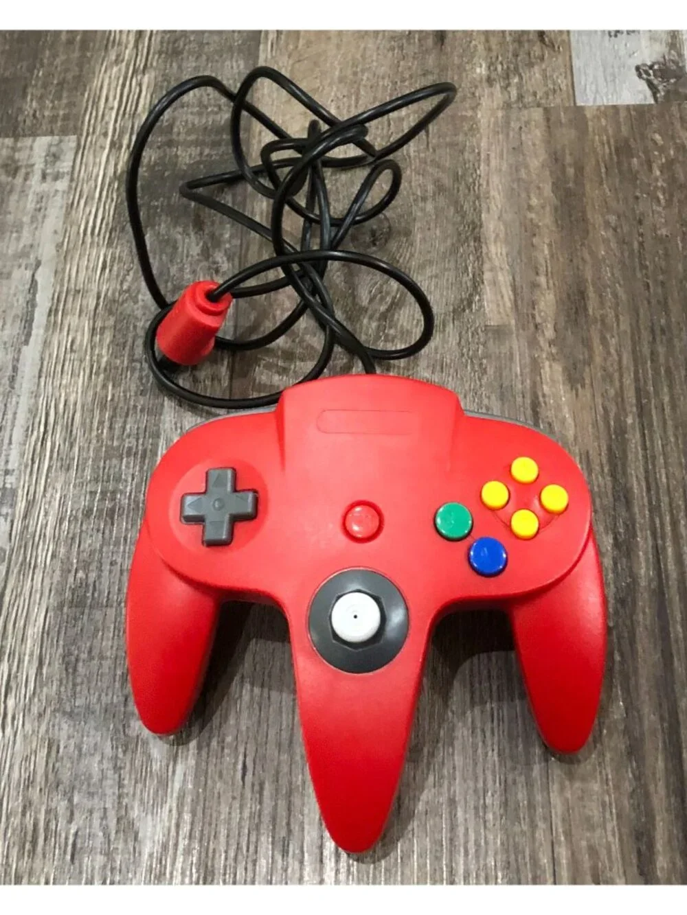 Nintendo 64 Red Controller NUS-005 Official N64 OEM Tested Working Tight